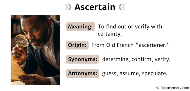Ascertain